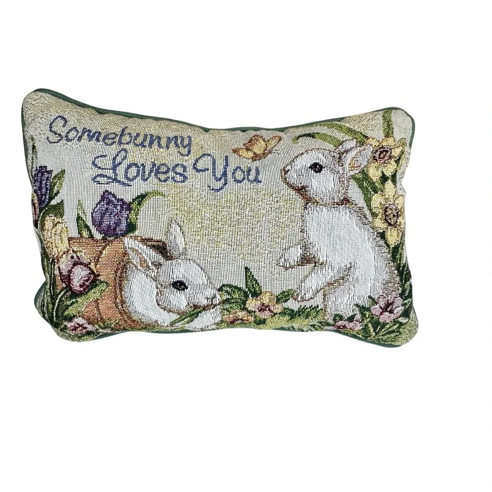 Somebunny‎ Loves You Easter Throw Pillow